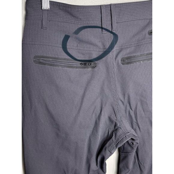 Lululemon Commute Pants Size 30 Men Gray Striped Golf Chino Stretch Athletic ABC - Picture 10 of 16